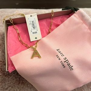 Kate Spade ♠️ Gold chain initial ‘A’ necklace  NWT